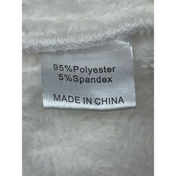 Merokeety Fuzzy Fleece Cardigan Jacket Cream/Off White Color Sz Small Soft Cozy - Picture 11 of 12